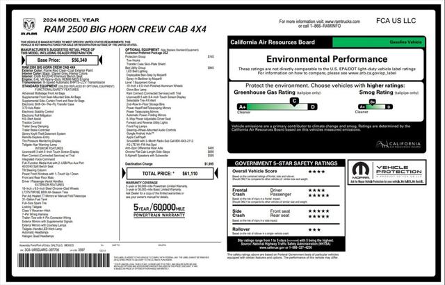 2024 RAM 2500 Big Horn Crew Cab 4x4 64 Box