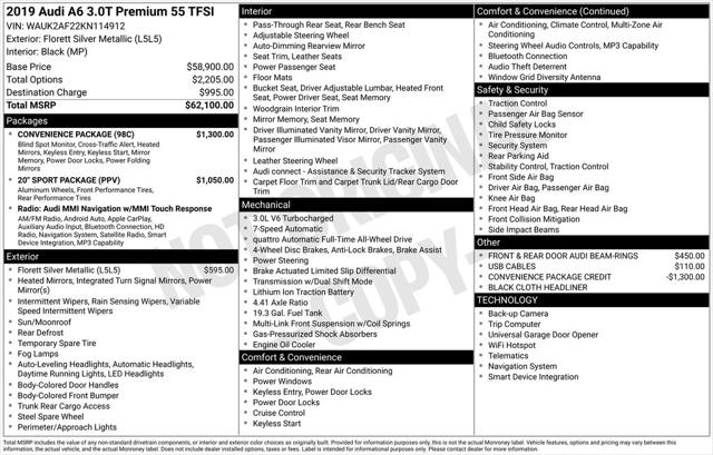 2019 Audi A6 55 Premium