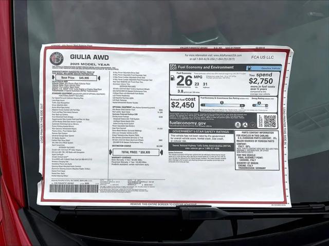 2025 Alfa Romeo Giulia AWD