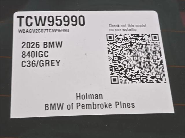 2026 BMW 840i Gran Coupe 840i