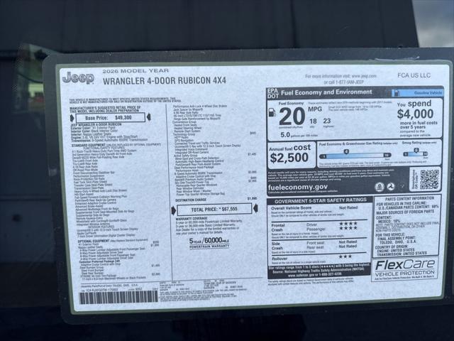 2026 Jeep Wrangler 4-Door Rubicon 4x4
