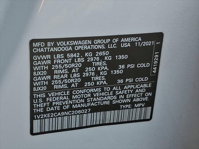 2022 Volkswagen Atlas Cross Sport 3.6L V6 SE w/Technology