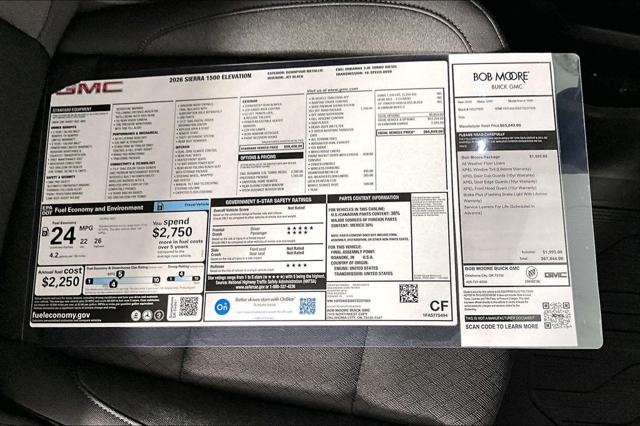 2026 GMC Sierra 1500 Crew Cab, Short Bed, Elevation, 4WD