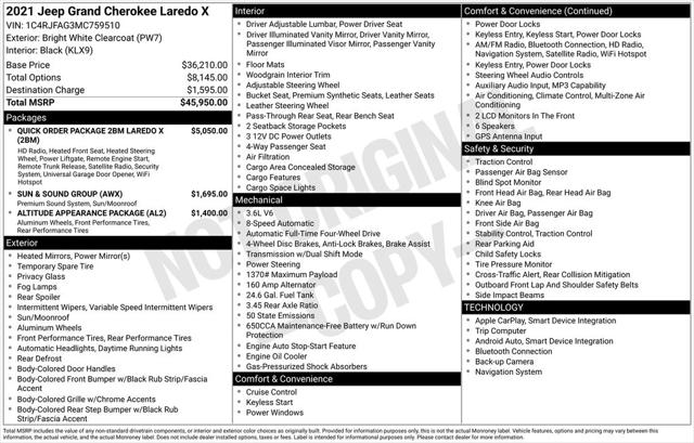 2021 Jeep Grand Cherokee Laredo X 4x4