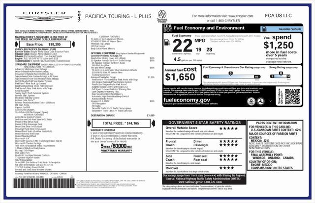 2017 Chrysler Pacifica Touring-L Plus