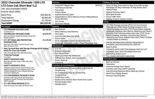 2022 Chevrolet Silverado 1500 LTD 4WD Crew Cab Short Bed LTZ