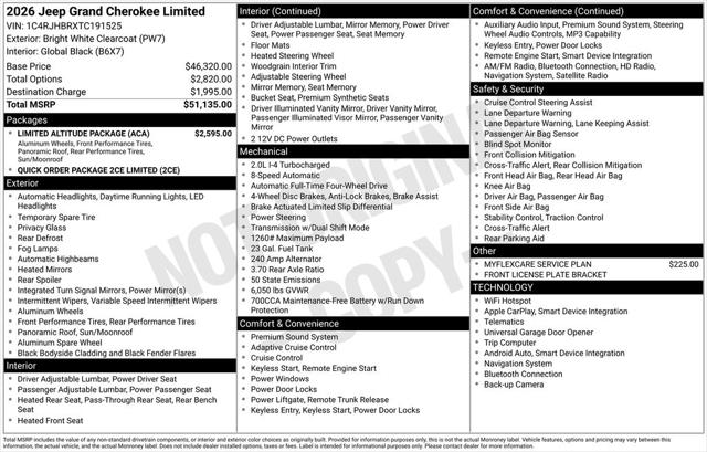2026 Jeep Grand Cherokee Limited 4x4
