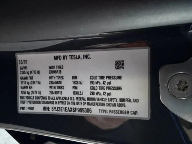 2025 Tesla Model 3 Long Range Rear-Wheel Drive