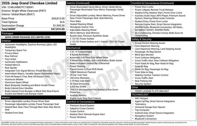 2026 Jeep Grand Cherokee Limited