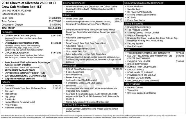 2018 Chevrolet Silverado 2500HD LT