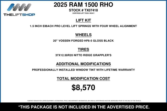 2025 Ram 1500 RHO Crew Cab 4x4 5'7" Box