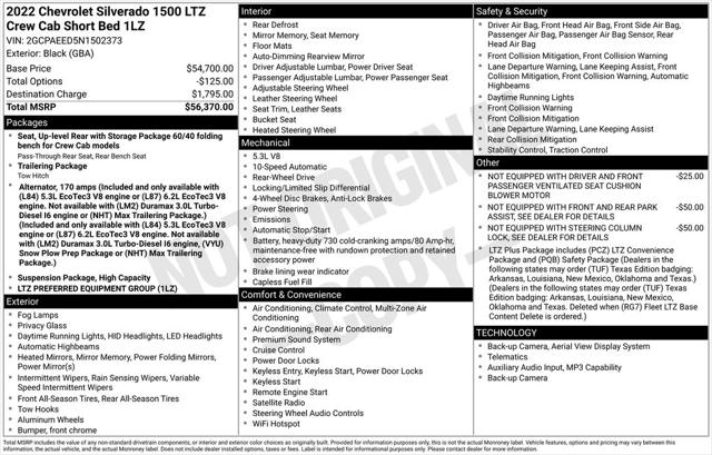 2022 Chevrolet Silverado 1500 2WD Crew Cab Short Bed LTZ 2022 Chevrolet Silverado 1500 2WD Crew Cab Short Bed LTZ