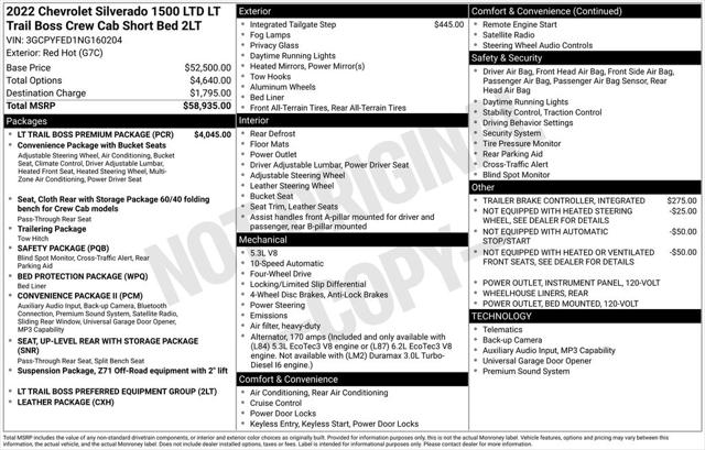 2022 Chevrolet Silverado 1500 LTD 4WD Crew Cab Short Bed LT Trail Boss 2022 Chevrolet Silverado 1500 LTD 4WD Crew Cab Short Bed LT Trail Boss