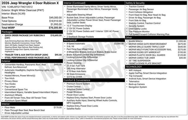 2026 Jeep Wrangler WRANGLER 4-DOOR RUBICON X