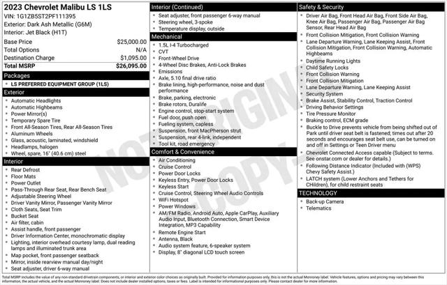 2023 Chevrolet Malibu FWD LS