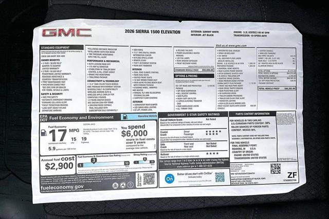 2026 GMC Sierra 1500 Crew Cab, Short Bed, Elevation, 4WD