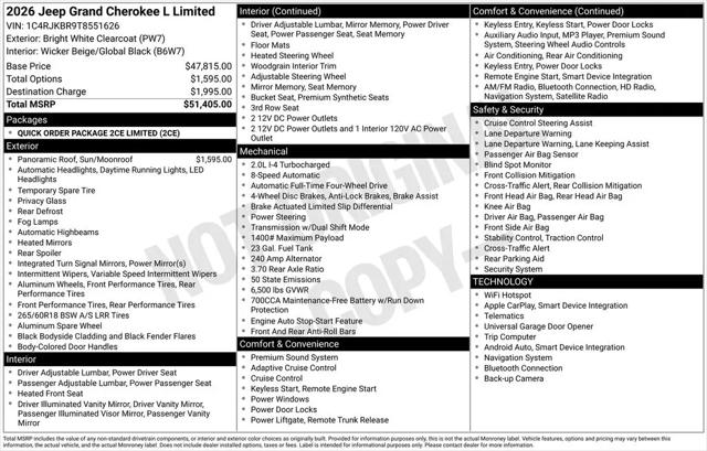 2026 Jeep Grand Cherokee L Limited