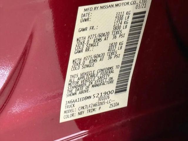 2021 Nissan Titan Crew Cab Platinum Reserve 4x4