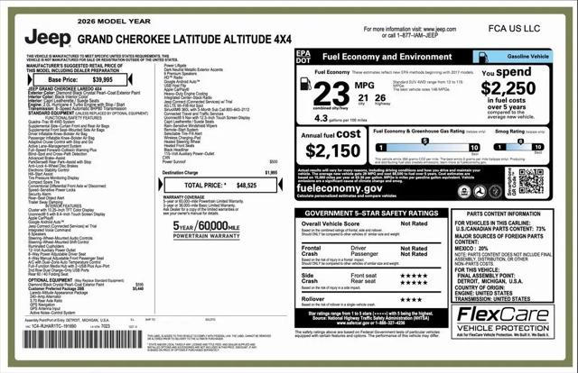 2026 Jeep Grand Cherokee Altitude 4x4