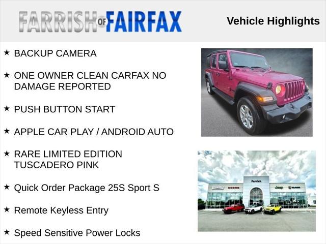 2022 Jeep Wrangler Unlimited Sport S 4x4 2022 Jeep Wrangler Unlimited Sport S 4x4