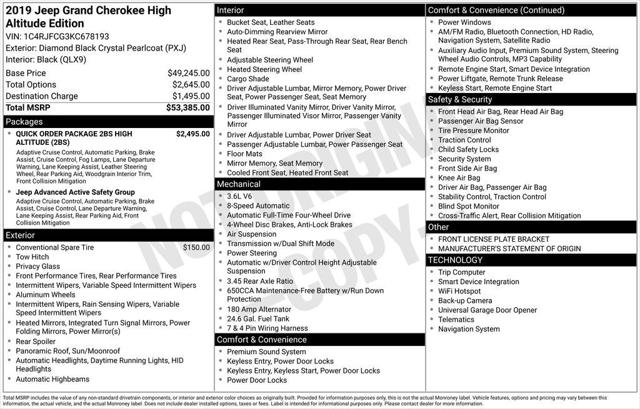 2019 Jeep Grand Cherokee High Altitude 4x4
