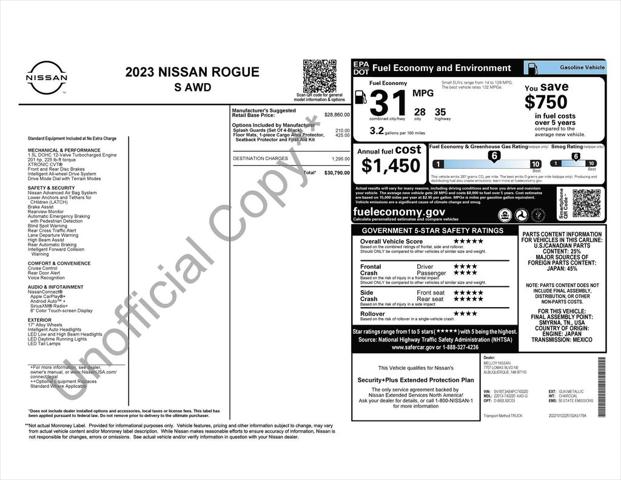 2023 Nissan Rogue S Intelligent AWD