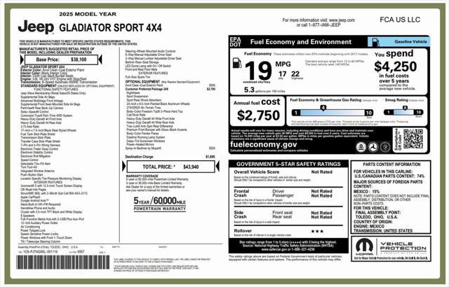 2025 Jeep Gladiator Nighthawk