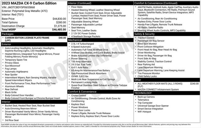 2023 Mazda CX-9 Carbon Edition
