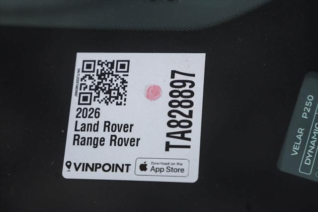 2026 Land Rover Range Rover Velar P250 Dynamic SE
