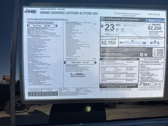 2026 Jeep Grand Cherokee Altitude 4x4
