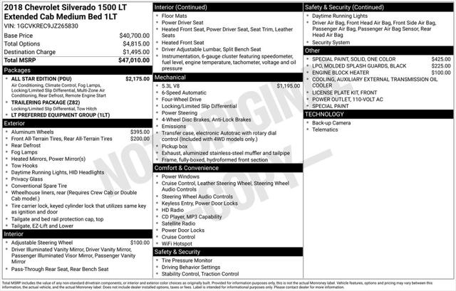 2018 Chevrolet Silverado 1500 1LT