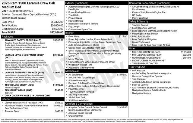 2026 RAM Ram 1500 RAM 1500 LARAMIE CREW CAB 4X4 64 BOX