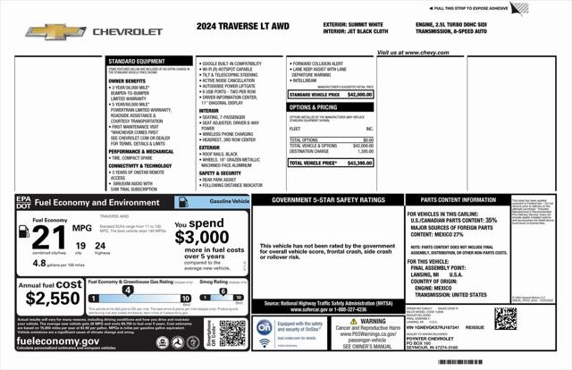 2024 Chevrolet Traverse AWD LT