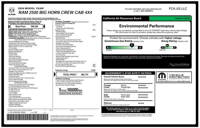 2024 RAM 2500 Big Horn Crew Cab 4x4 64 Box