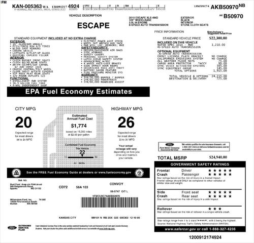 2010 Ford Escape XLS