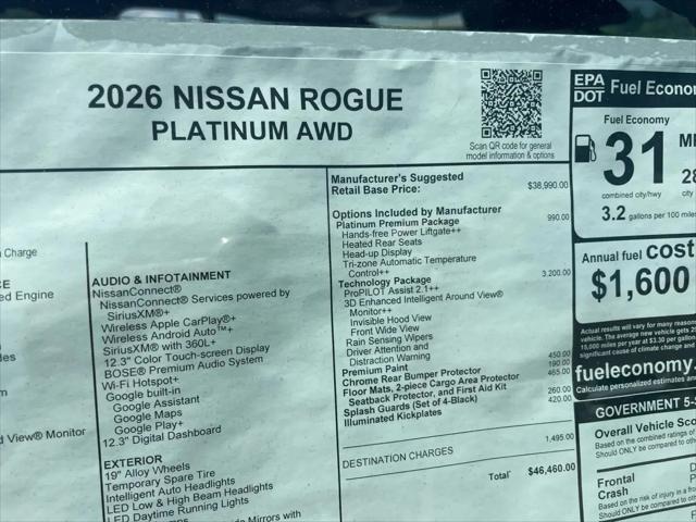 2026 Nissan Rogue Platinum