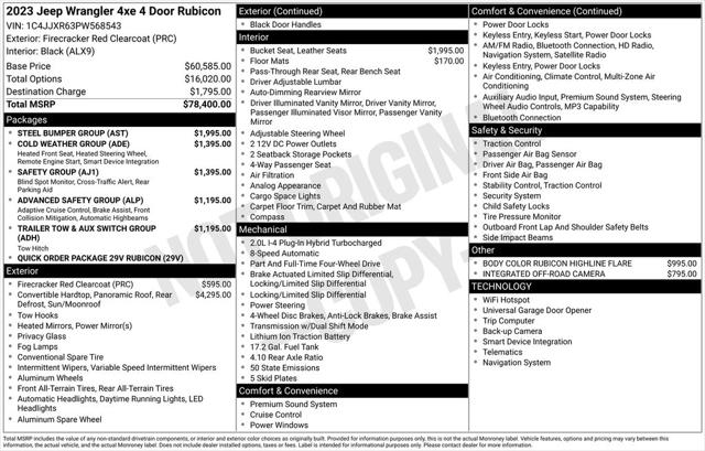 2023 Jeep Wrangler 4xe Rubicon 4x4