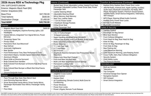 2026 Acura RDX Technology