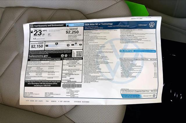 2026 Volkswagen Atlas SE with Technology