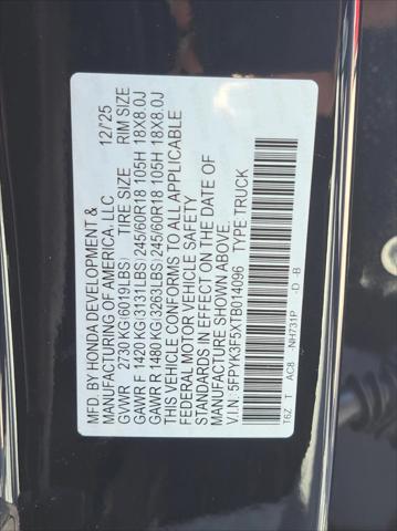 2026 Honda Ridgeline RTL