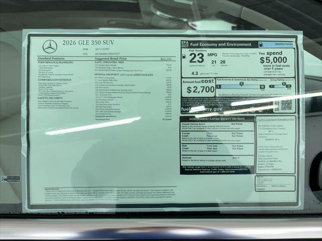 2026 Mercedes-Benz GLE GLE 350 GLE 350