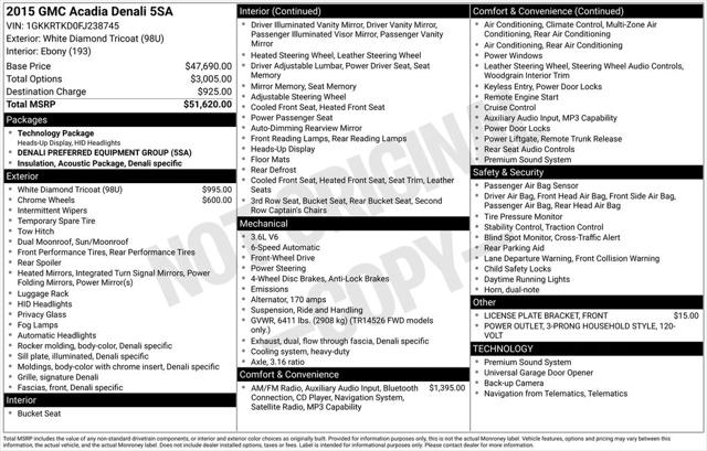 2015 GMC Acadia Denali