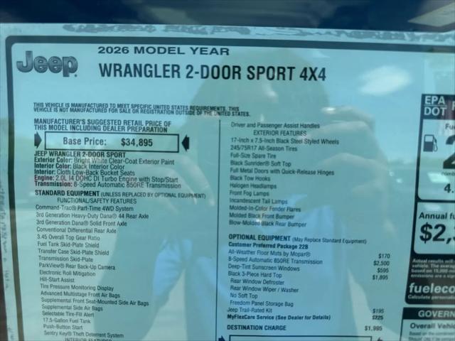 2026 Jeep Wrangler Sport