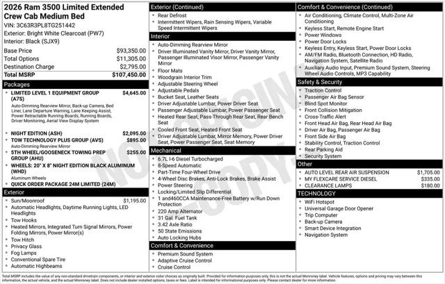 2026 Ram 3500 Limited Mega Cab 4x4 64 Box