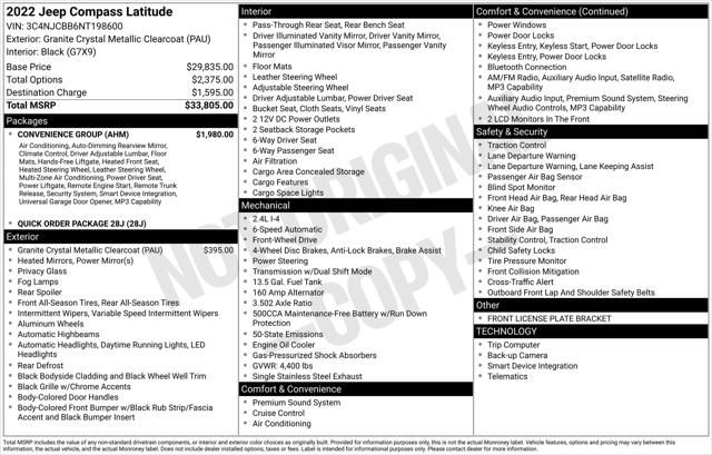 2022 Jeep Compass Latitude FWD