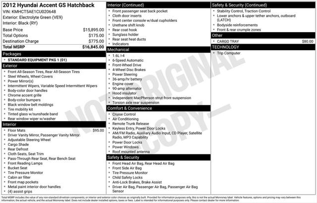 2012 Hyundai Accent GS