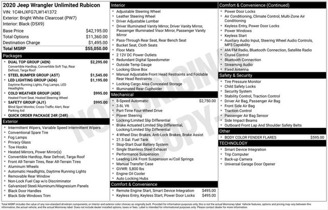 2020 Jeep Wrangler Unlimited Rubicon 4X4