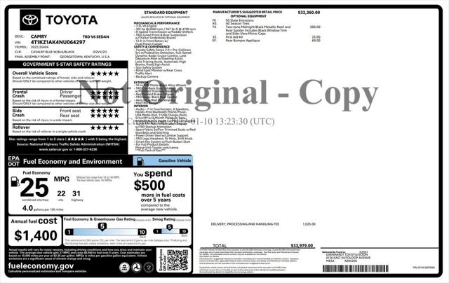 2022 Toyota Camry TRD