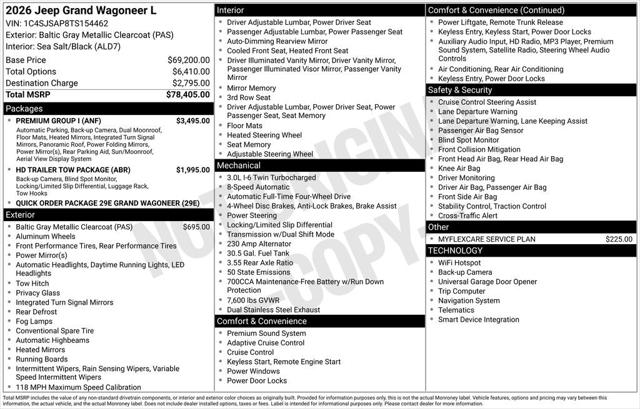 2026 Wagoneer Grand Wagoneer GRAND WAGONEER L 4X4