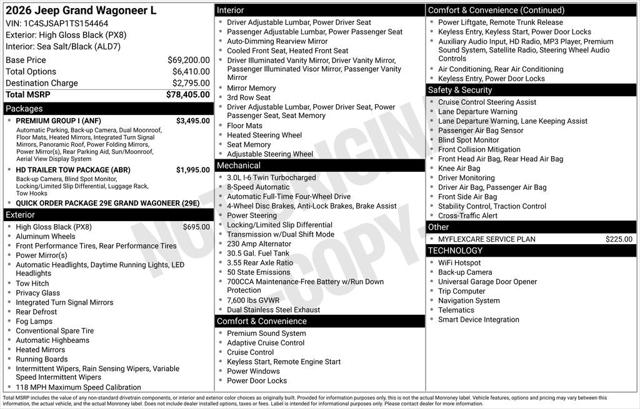 2026 Wagoneer Grand Wagoneer GRAND WAGONEER L 4X4